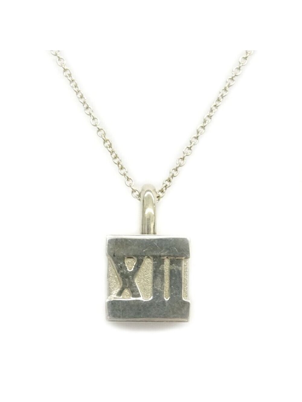 Tiffany & Co Necklace Atlas Cube Silver